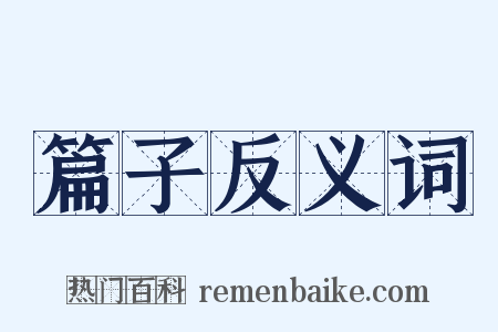 篇子反义词是什么意思的图片